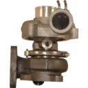 Turbocompresseur TD04 49177-02511 vue avant avec entrée d'échappement à bride