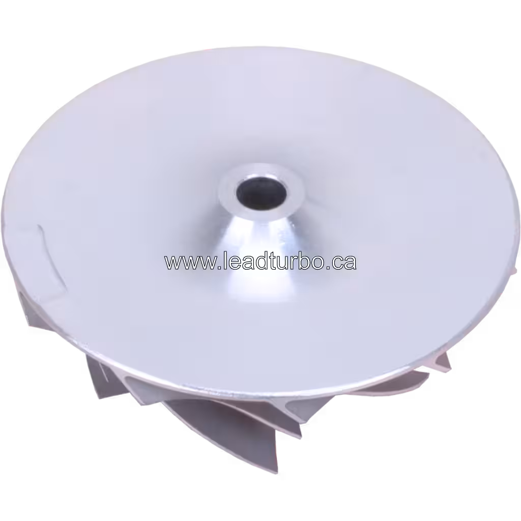 Roue de compresseur en métal argenté avec moyeu central pour Isuzu P365TC