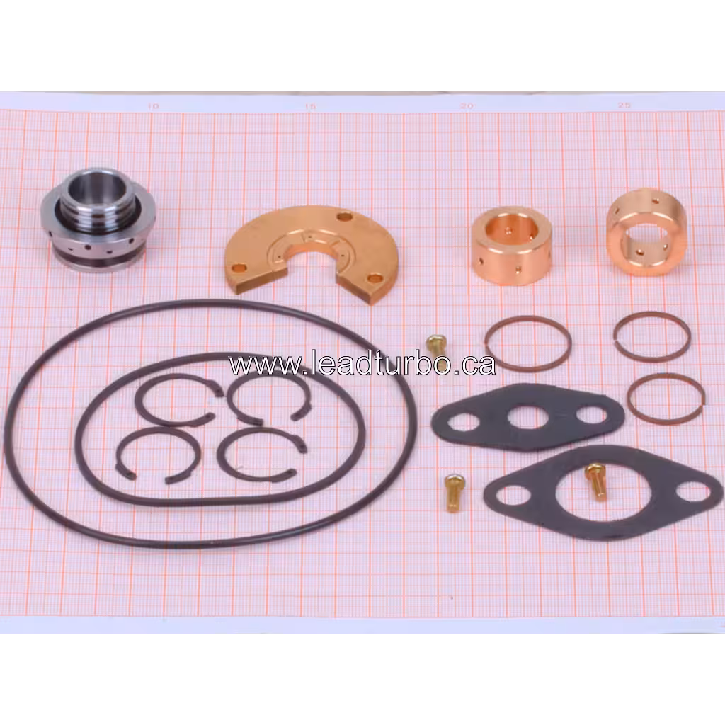 468267-0007 BTL7510 turbocharger repair kit layout with bearing housing and gaskets