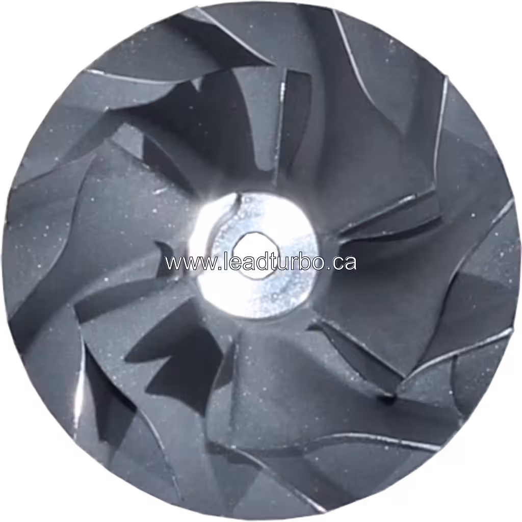 Metallic compressor wheel with curved blades for Subaru EJ255