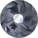 Metallic compressor wheel with curved blades for Subaru EJ255