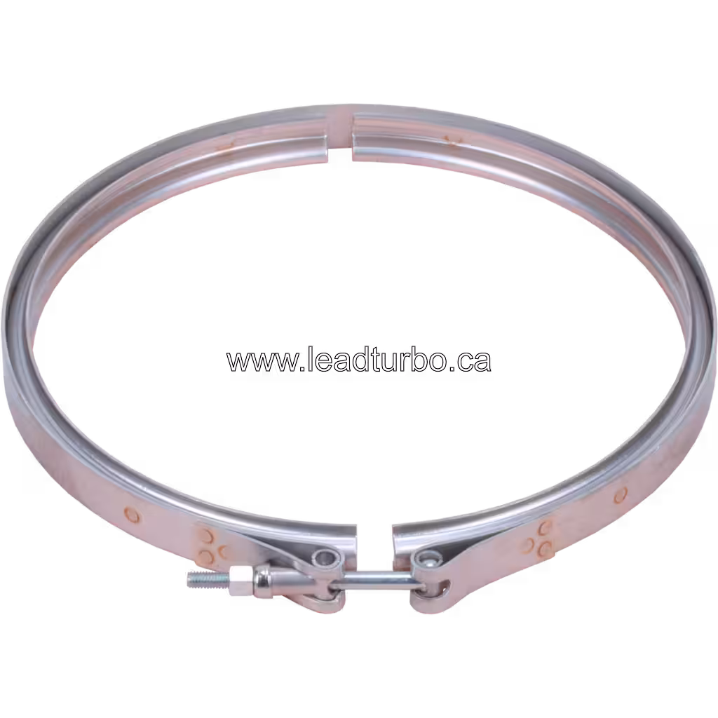 Circular turbocharger V-band clamp with adjustment bolt for KTR130E-33AAW