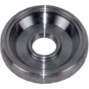 Machined metal back plate for J96 turbo with concentric grooves