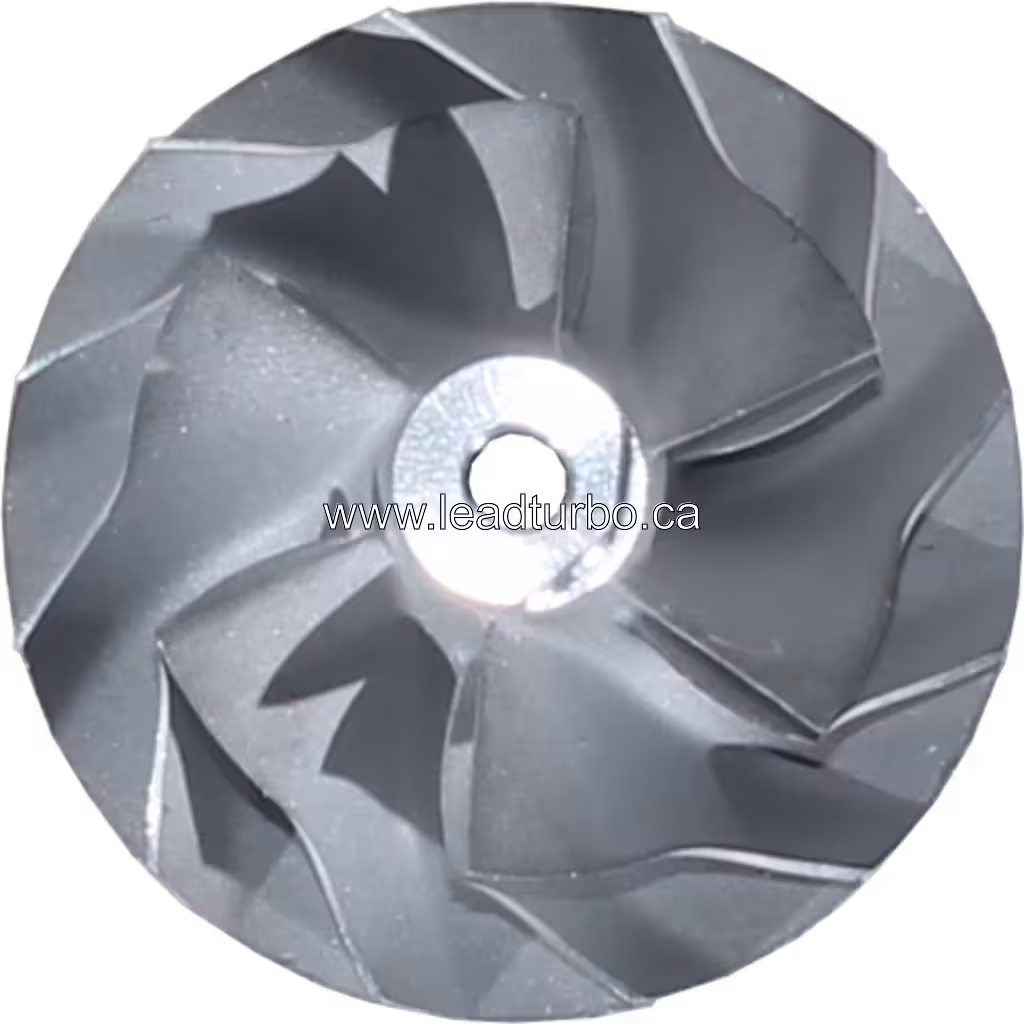 Turbo compressor wheel component close-up