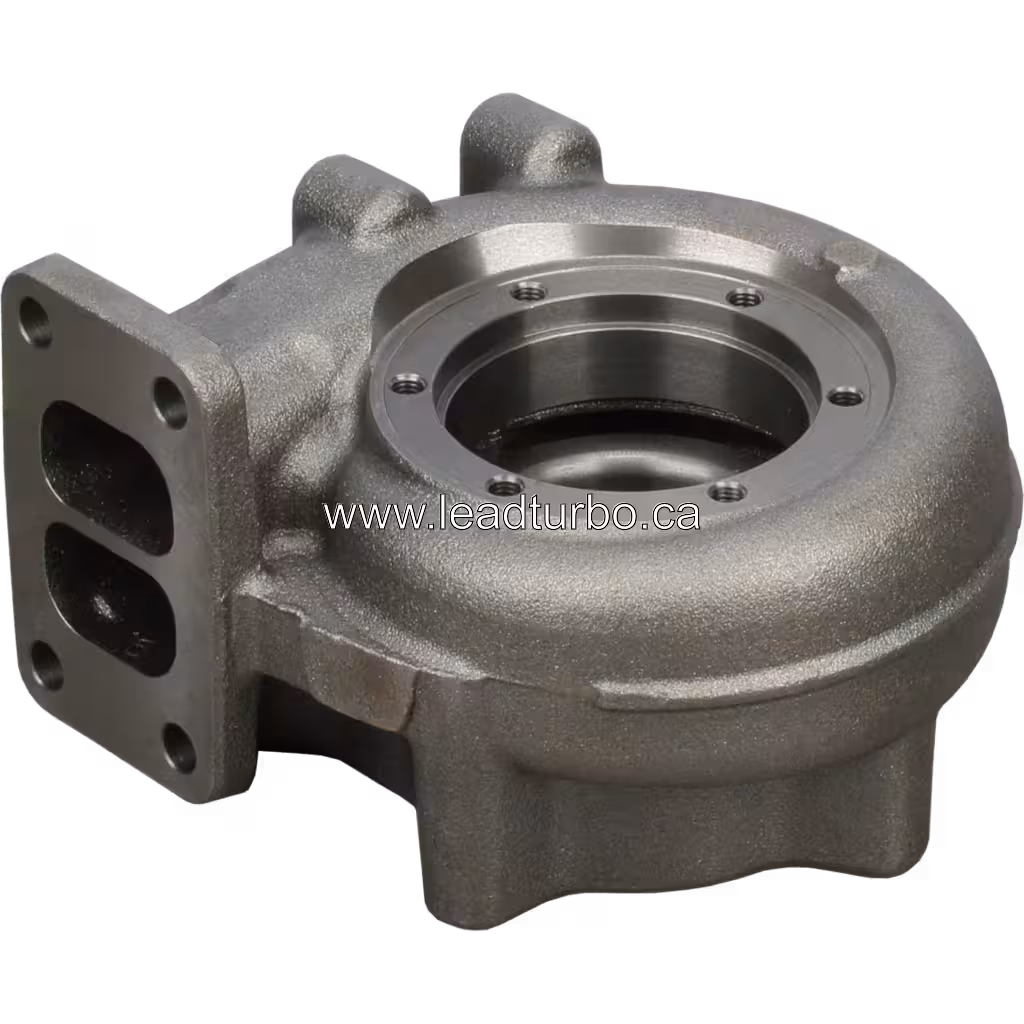 Turbine housing 3539085 HX40W, vue de dessous à 45 degrés