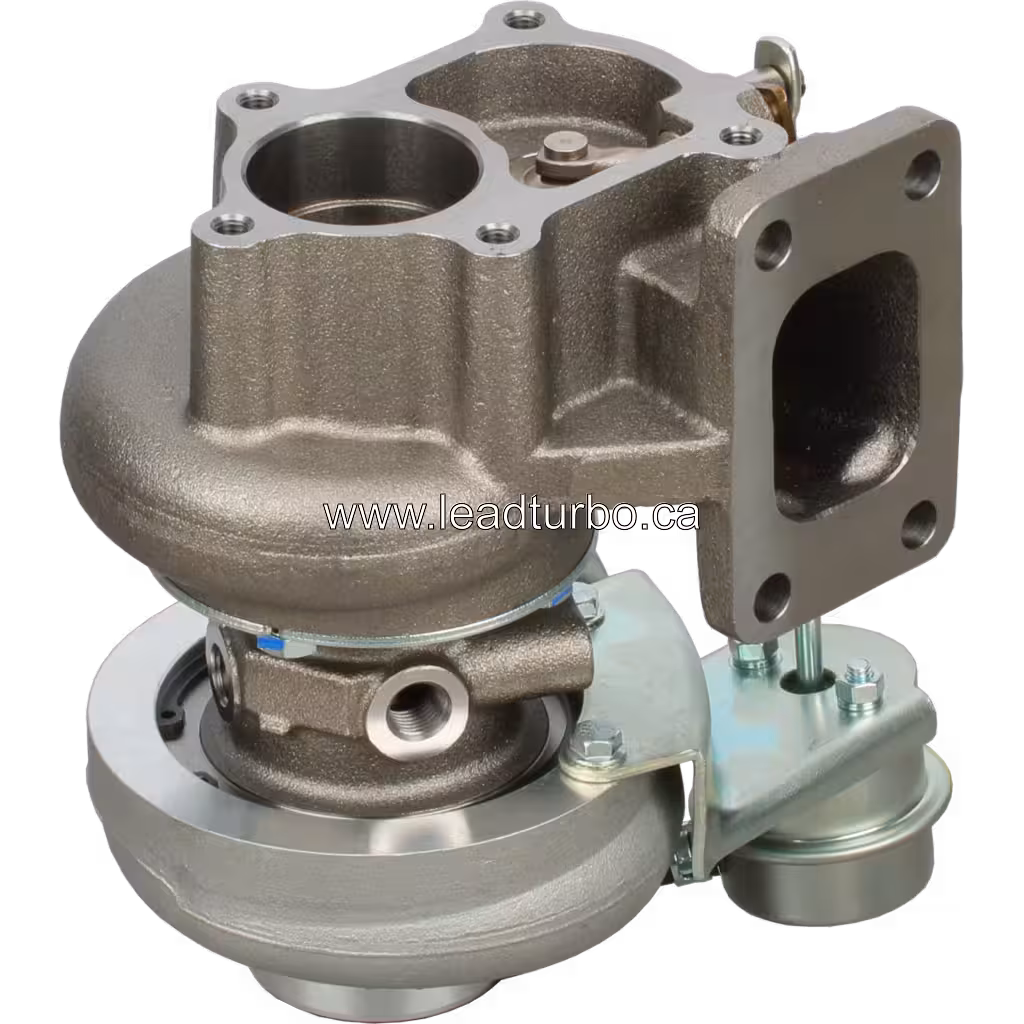 Turbocompresseur 8971056180 vue inférieure avec bride d'échappement à 4 trous