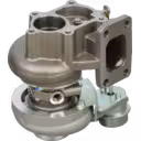 Turbocompresseur 8971056180 vue inférieure avec bride d'échappement à 4 trous
