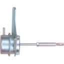 FOR 3538834 AC-U J96 turbocharger actuator front view with mounting flange