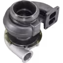 3803939 turbocharger bottom view with two-port exhaust flange