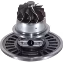 Vue inférieure du core 434251-0043 montrant la roue turbine