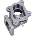 J96 turbocharger turbine housing with rectangular flange and threaded holes
