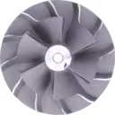 Roue de compresseur CAT 3116 vue de dessus 45 degrés, référence 178234 CW