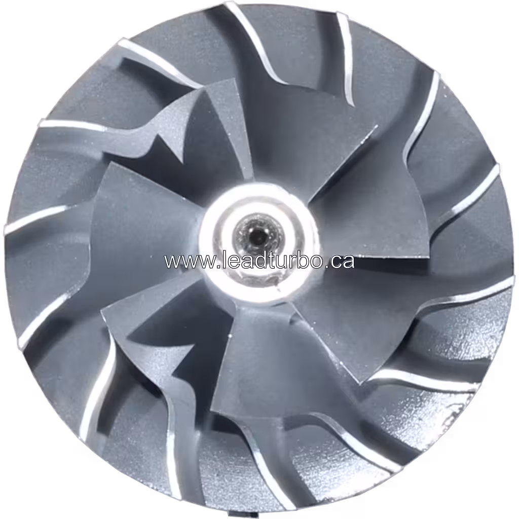 Turbine and compressor wheels on central shaft for 166322 RA rotor