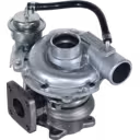 8971397243 RHF4H- turbocharger top view showing integrated wastegate actuator