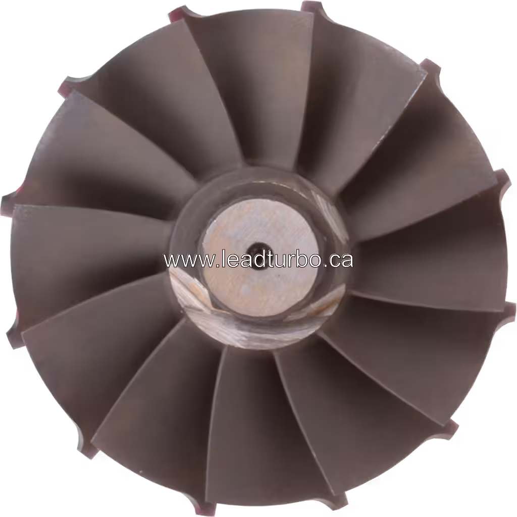 Détail de la roue de turbine en métal