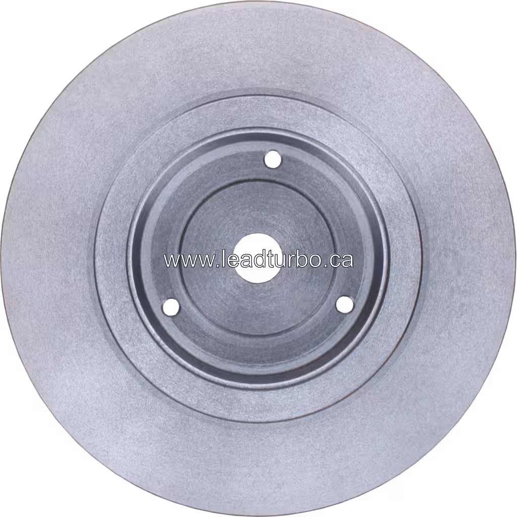 Front view of 4034047 BP turbo back plate with three mounting holes