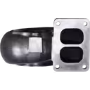 441065-0003 TA5104 turbine housing front view with dual-port flange