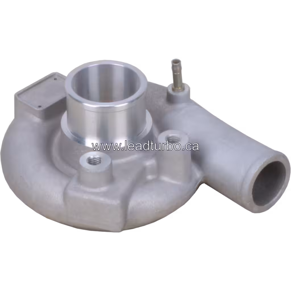 49131-05210 CH compressor housing side view showing cylindrical inlet pipe and mounting flange