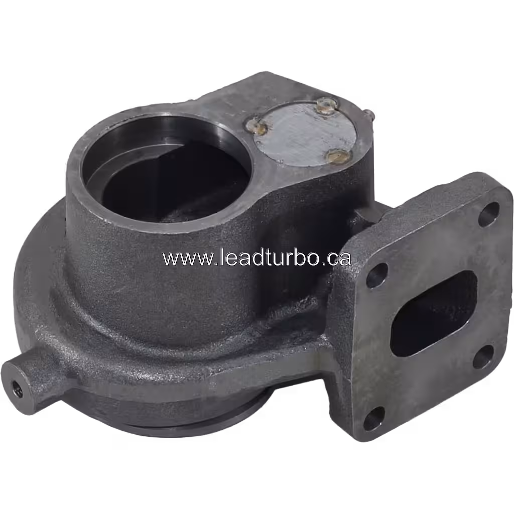 TD05H-14G 10 turbine housing top view showing three-screw cover plate