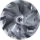 Vue de face du rotor de turbocompresseur J96