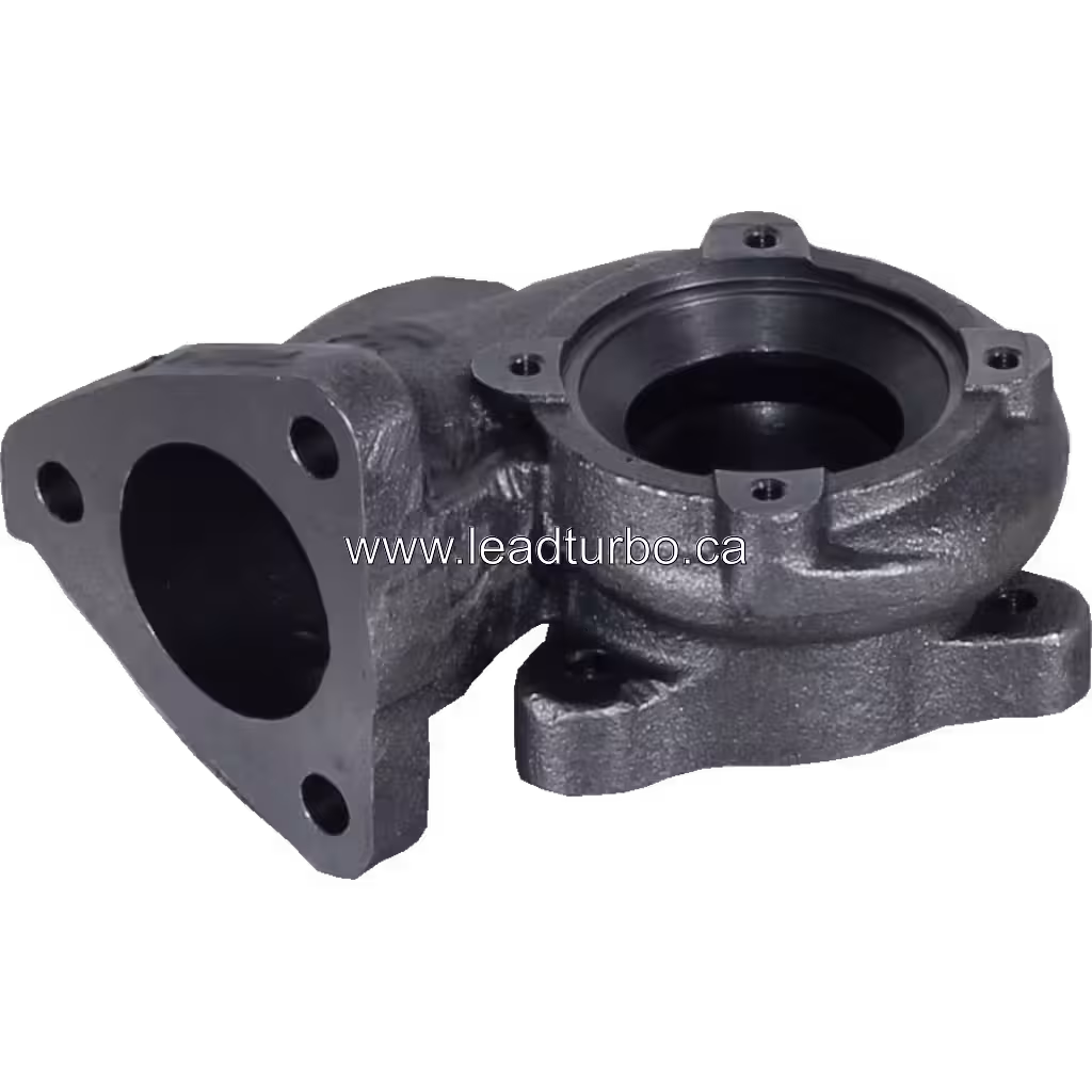 Turbine housing 452540-0003 vue de bas avec port de sortie cylindrique