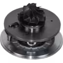 45-degree bottom view of 434766-0006 core showing black turbine housing and wheel