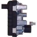 J96 turbo actuator side view showing metal mounting bracket and ports