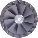 Compressor wheel Komatsu SAA6D170E-5BR vue de dessus 45 degrés