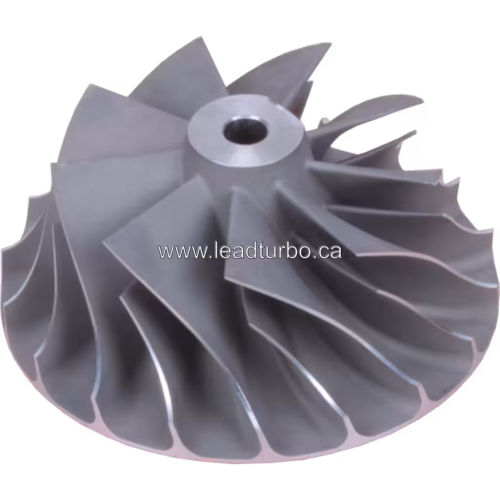 Compressor wheel 6502-52-1010 KTR130-33CAW vue de face avec aubes courbées