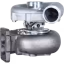 Turbocompresseur 466314-5011 TA4507 vue avant avec carter d'échappement twin-scroll