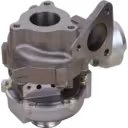 1515A222 turbocharger rear view showing turbine inlet flange and mounting details