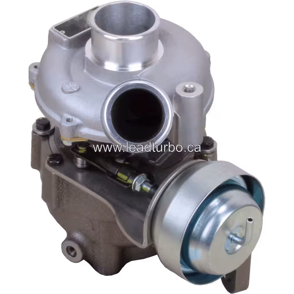 1515A222 RHV4 turbocharger front view showing compressor inlet and silver housing