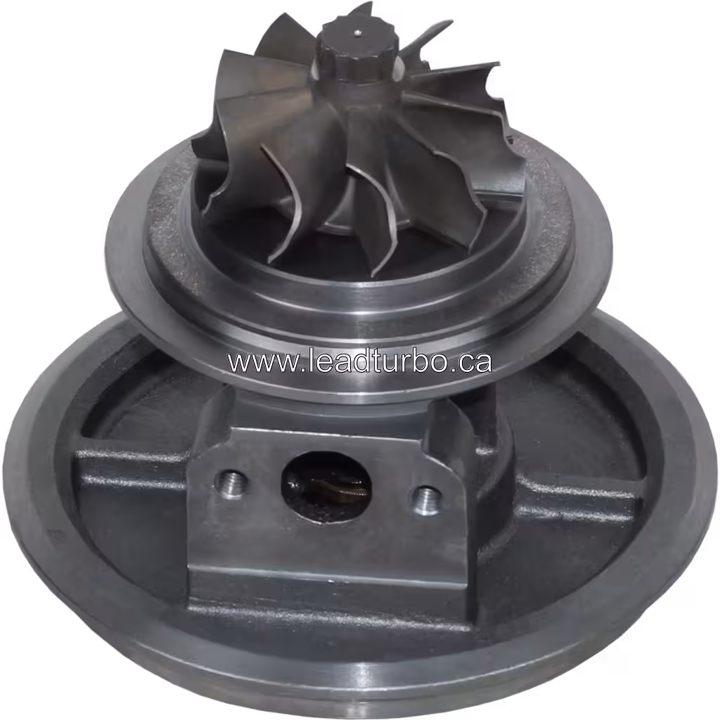 Core de turbo 180293 vue inférieure à 45 degrés avec axe fileté