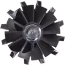 Roue de turbine J96 vue de dessus montrant l'arrangement des aubes