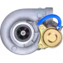 Turbocompresseur 17201-68010 avec boîtier de compresseur argenté