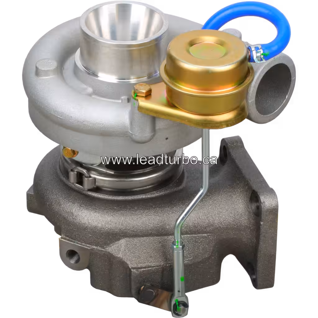 Vue de dessus du turbocompresseur 17201-68010 avec bride de turbine carrée