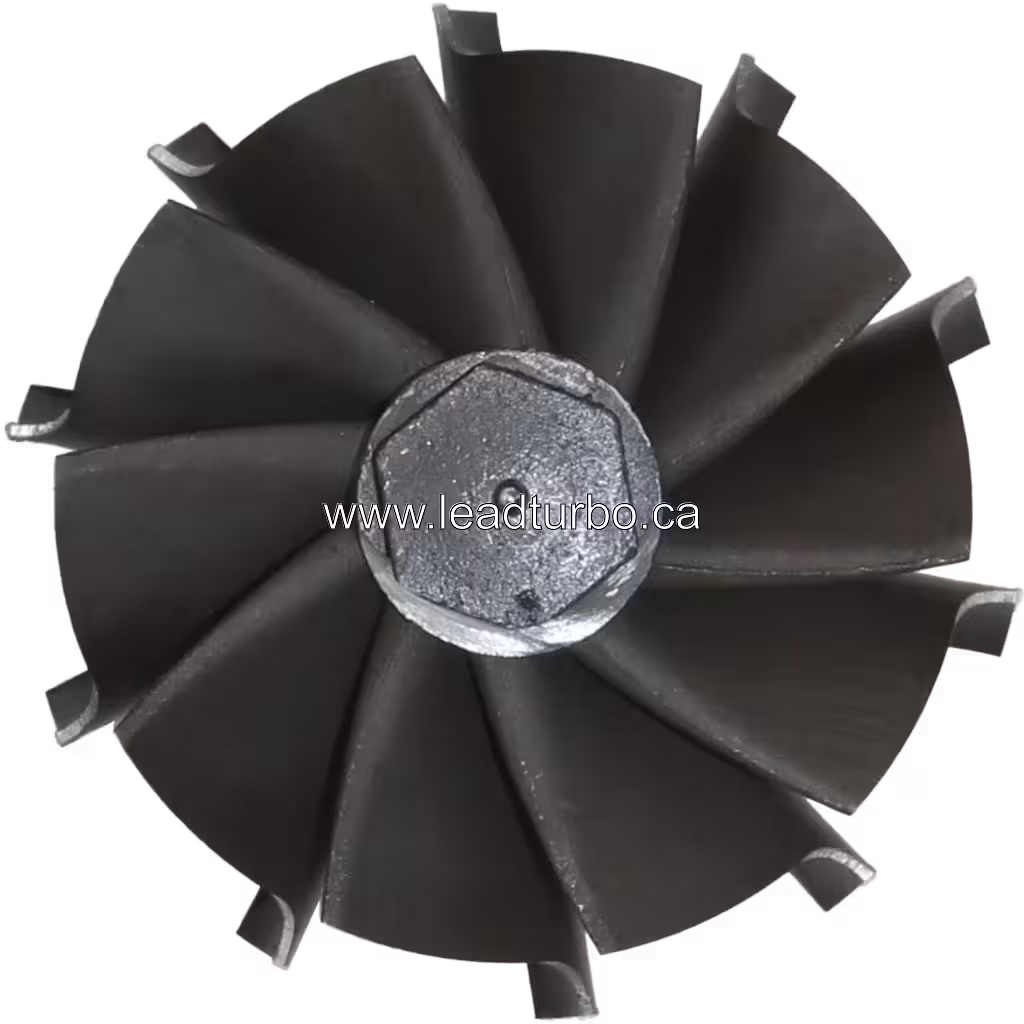 Close-up of 434281-0020 turbine wheel blades