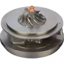 Vue de dessus du core turbo 49477-01214 montrant la roue compresseur et le flange