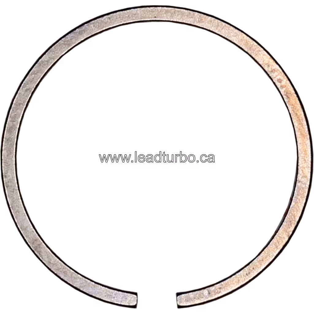 Segment de piston de turbocompresseur vue de face
