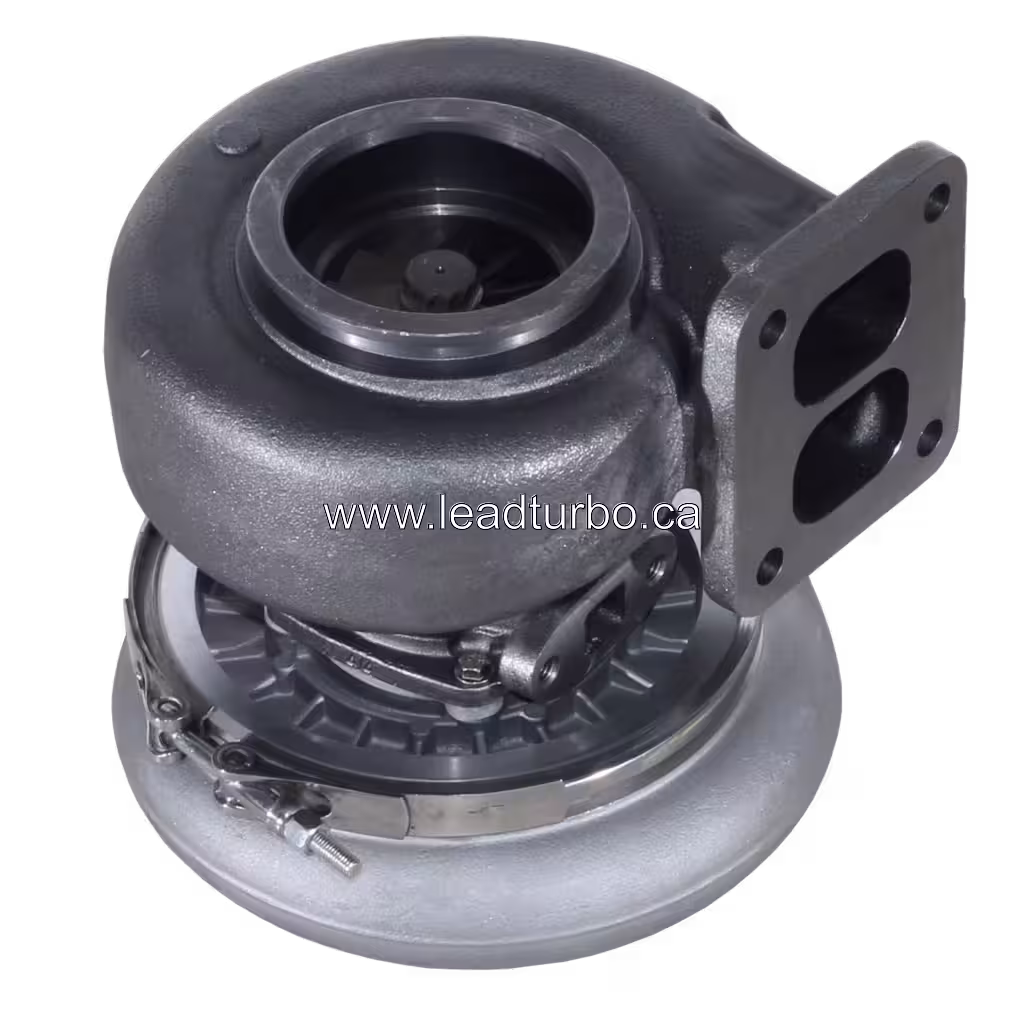 Turbocompresseur 3528708 H1E pour Cummins 6CTA bottom 45 degree view
