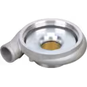 Top view of HX40 turbo compressor housing mounting flange