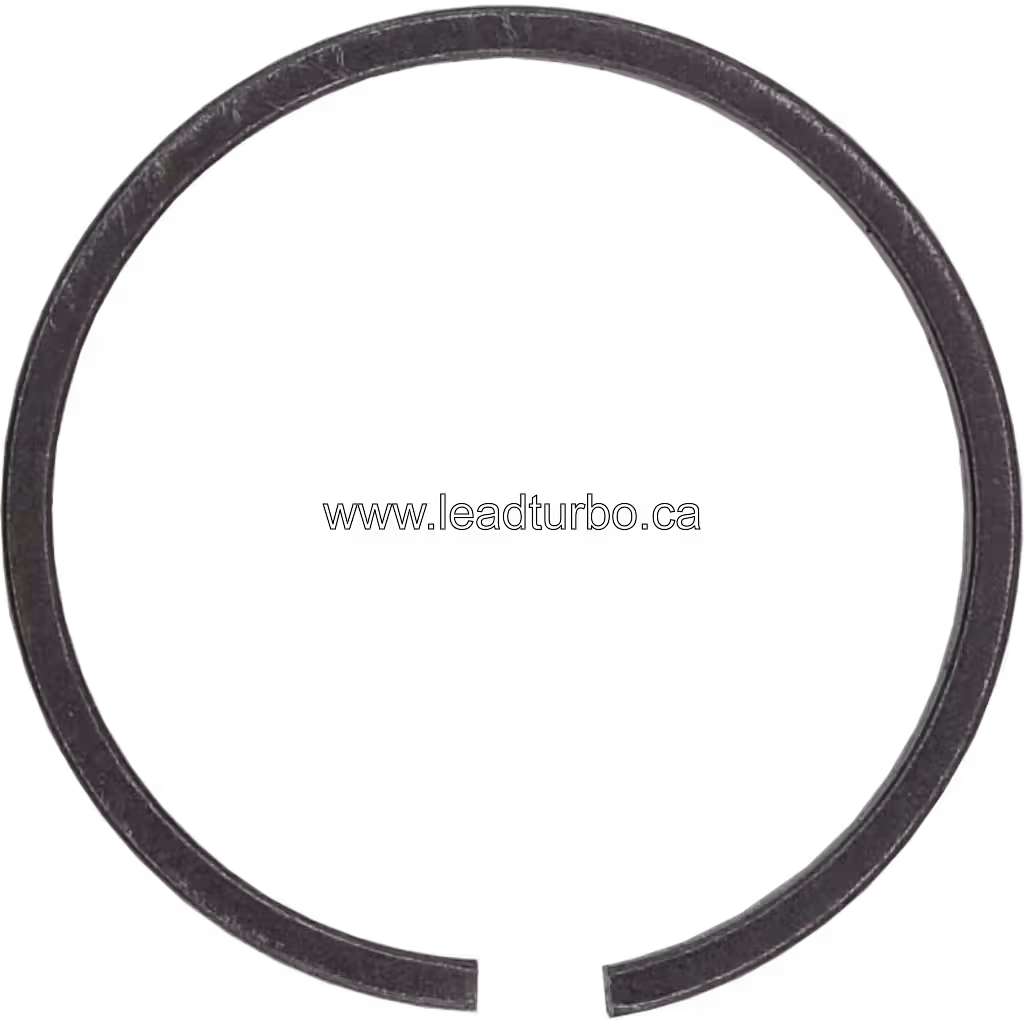 Vue de dessus d'une bague de piston fendue pour application de remplacement turbo