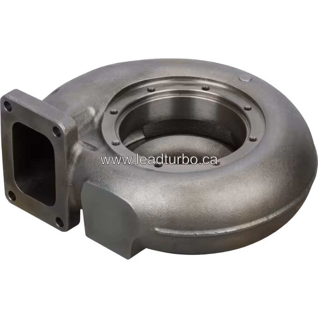 3522911A turbine housing bottom 45-degree view with machined internal surfaces