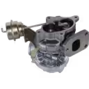 53149707018 turbocharger bottom view with visible turbine wheel
