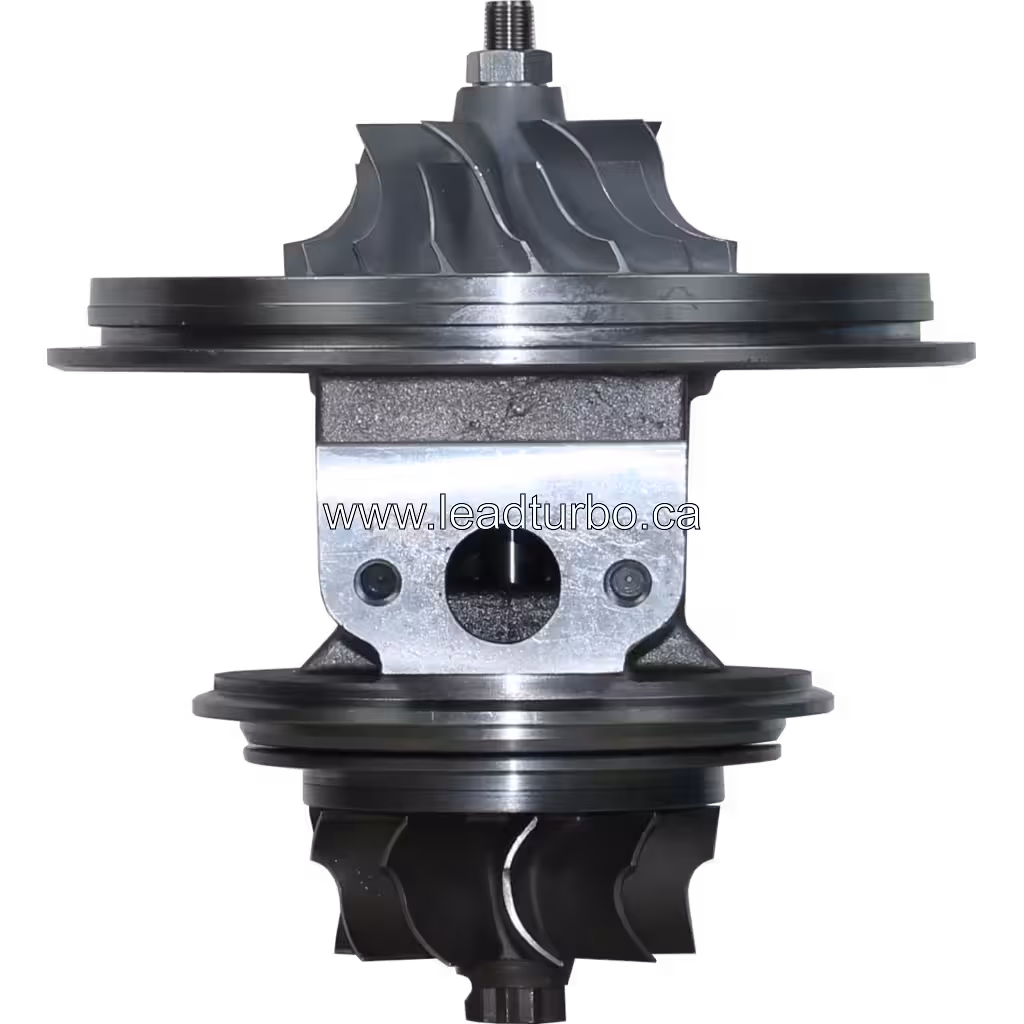 Vue avant du core de turbocompresseur 1W1053 montrant la roue compresseur