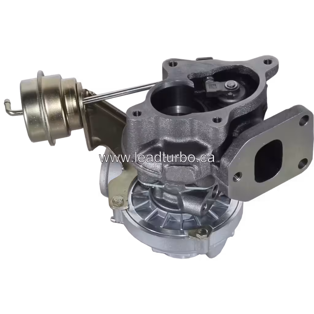 Turbocompresseur 53149707018 avec roue de turbine visible en vue basse