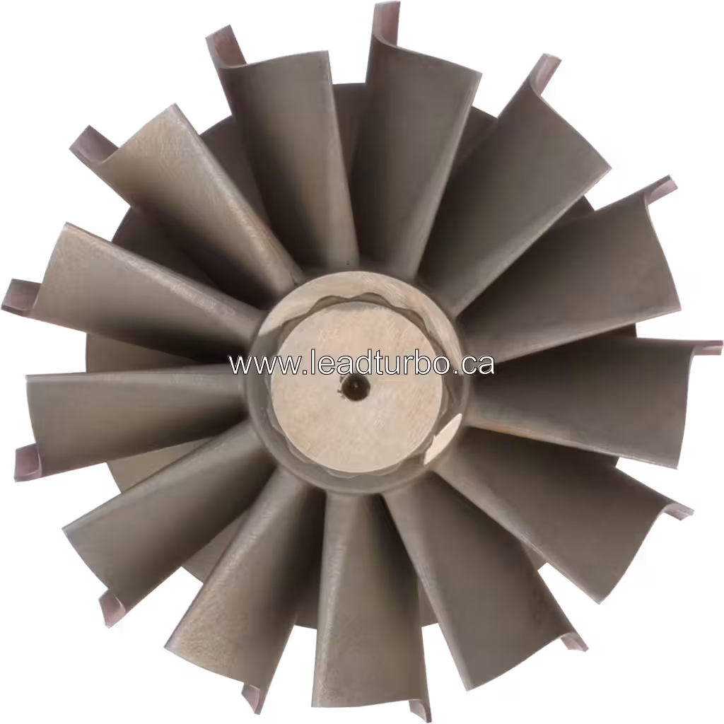 Top view of 4035360 turbine wheel shaft and hub