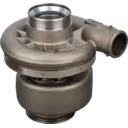 4956137 turbocharger top view showing polished compressor inlet nozzle