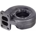 Turbine housing 3519409 HX35 vue de dessous à 45 degrés en métal foncé