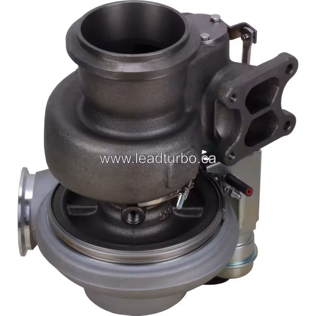 Turbocompresseur 3593623 HX55W pour Cummins ISX2 - Remplacement bottom 45 degree view